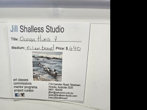 Secondary image for the Original Artwork 'Ocean Hues 7' by Jill Shalless (2023) Auction Item