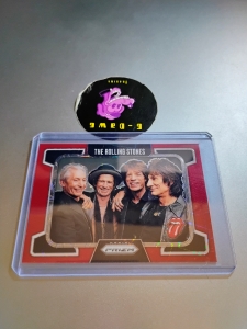 Primary image for the 2025 Rolling Stones Prizm #58, The Rolling Stones Red Laser Parallel  Auction Item