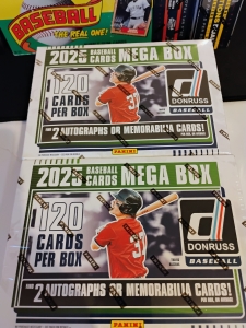 Primary image for the Break~ 2 x 2025 Donruss Mega Boxes/U R Bidding on 4 teams out of these 2 boxes/Randomly Selected with Trade Period After Draw Auction Item