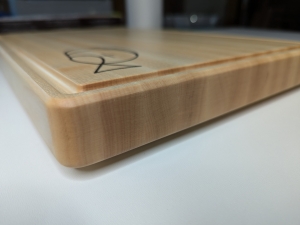 Secondary image for the Large Hard Maple Edge-Grain Cutting Board with Walnut Inlay Auction Item