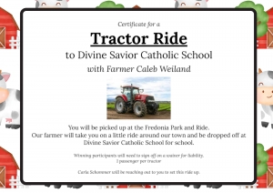 Primary image for the Tractor Ride to School with Caleb Weiland Auction Item