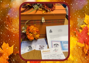 Primary image for the Decorated Wooden Crate Filled with Gift Cards to Local Businesses Auction Item