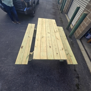 Secondary image for the Full-Size Handmade Picnic Table – Crafted & Donated by Cario High School Construction Class Auction Item
