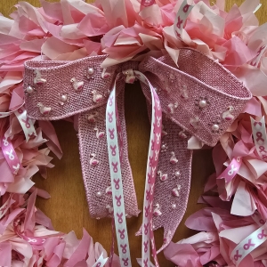 Secondary image for the Handmade Breast Cancer Awareness Wreath Auction Item
