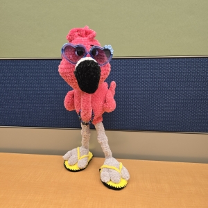 Primary image for the Crocheted Flamingo – “Frannie the Fabulous Flamingo” 🦩 Auction Item