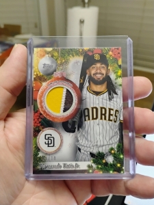 Primary image for the 2025 Topps Holiday Player Relic Card #PR-FT, Fernando Tatis Jr /10 Auction Item