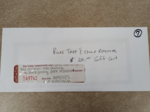 Primary image for the Item #7 $100 Gift Certificate for Rick's Tree & Stump Removal Auction Item