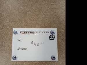 Primary image for the Item #12 $40.00 Menards Gift Card Auction Item