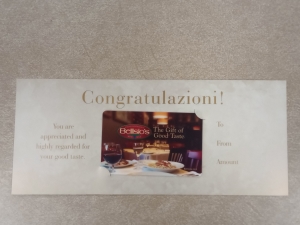 Primary image for the Item #14 $50.00 Bellisio's Gift Card Auction Item