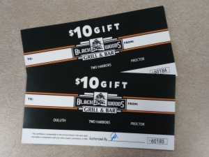 Primary image for the Item #18 Two $10.00 Blackwoods Gift Certificates Auction Item