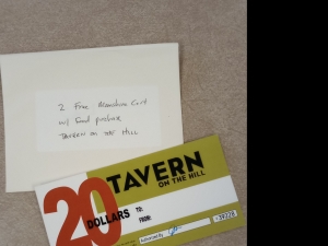 Primary image for the Item #29 Tavern on the Hill Gift Certificate Auction Item