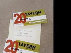 Primary image for the Item #31 Tavern on the Hill Gift Certificate Auction Item