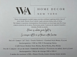 Secondary image for the 25 - Set of 2 Portable LED Table Lamps Auction Item