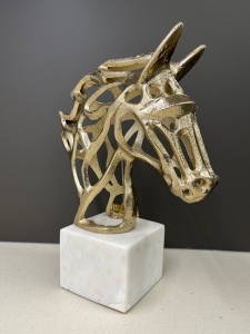 Secondary image for the 38 - Brass and Marble Horse Sculpture Auction Item