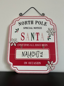 Primary image for the 90 - Bilingual Santa Sign Auction Item