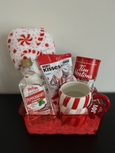 Secondary image for the 81- Peppermint Wishes Basket  Auction Item