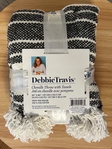 Secondary image for the 113 - Storage Table and Chenille Throw with Tassels  Auction Item