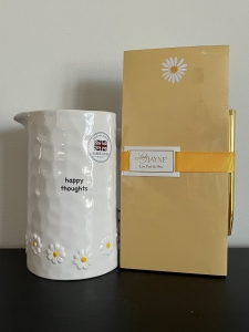 Primary image for the 121 - Stoneware Pitcher and Notepad with Pen Auction Item