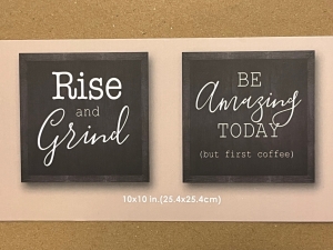 Secondary image for the 130 - Coffee Themed Art Set, Coffee Mug, and Kitchen Towel  Auction Item