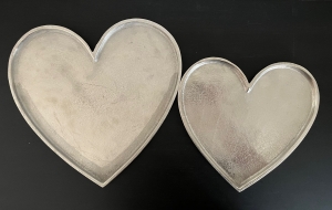 Secondary image for the 131 - Set of Silver Heart Trays Auction Item