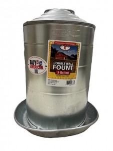 Primary image for the Galvanized Double Wall Fount, 3 gallon - damage:   denting Auction Item