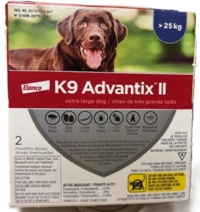 Primary image for the K9 Advantix II, large dogs  >25kg,  - damaged pkg Auction Item
