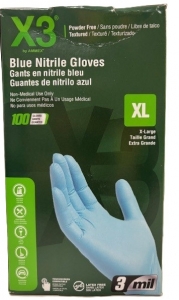 Primary image for the Blue Nitrile Gloves, XL, damage: pkg Auction Item