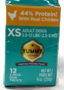 Secondary image for the Yummy Combs for dogs with real chicken, XS 12 x  9oz - short dated: 2/22/2026 Auction Item