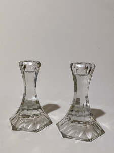 Primary image for the Pair of Lead Crystal Candlestick holders Auction Item