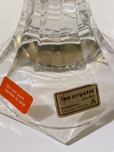 Secondary image for the Pair of Lead Crystal Candlestick holders Auction Item