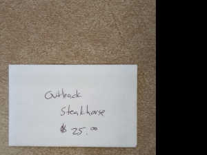 Primary image for the Item #61 $25 Outback Steakhouse Gift Card Auction Item