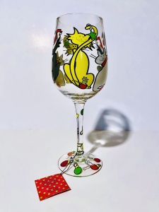 Primary image for the Lulu by 2 Saints Fun Cat Wine Glass Auction Item