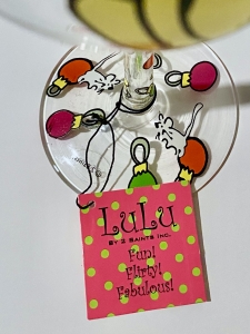 Secondary image for the Lulu by 2 Saints Fun Cat Wine Glass Auction Item