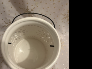 Secondary image for the Snowflakes, Ceramic Candle De Auction Item