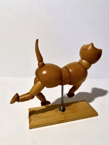 Secondary image for the Articulated Wooden Cat Mannequin Auction Item