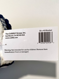 Secondary image for the Cuddly Blue and White Checked Blanket Auction Item