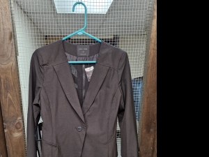 Primary image for the Women's black Love Tree blazer with sheer back details, size L Auction Item