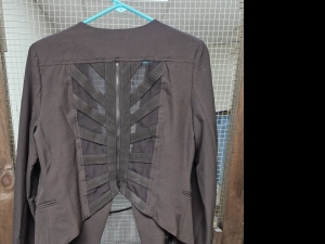 Secondary image for the Women's black Love Tree blazer with sheer back details, size L Auction Item
