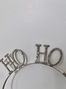 Secondary image for the Ho Ho Ho Silver Rhinestone Headband Auction Item