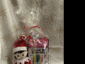 Primary image for the Elf on the Shelf Huggable Gift Basket with Xtra Fun Stuff Auction Item