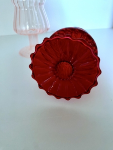 Secondary image for the Two Glass Trees, One Pink and One Red. Auction Item