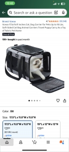 Secondary image for the Vceoa Soft Sided Pet Carrier Auction Item
