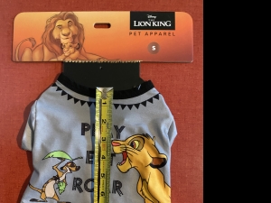 Secondary image for the The Lion King Pet Apparel Size Small Auction Item