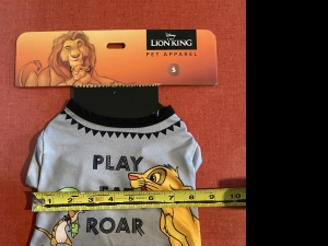 Secondary image for the The Lion King Pet Apparel Size Small Auction Item
