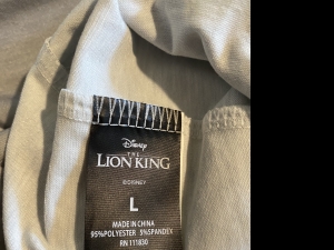 Secondary image for the The Lion King Pet Apparel Size L Auction Item