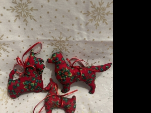 Primary image for the Handmade Fabric Dog Ornaments Auction Item