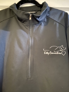 Secondary image for the Black 1/2 Zipper Polyester Jacket with Kitty Connection Logo Auction Item