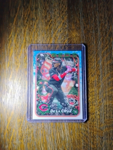 Primary image for the 2024 Topps Holiday Baseball #H102, Elly De La Crus RC, Reds Auction Item