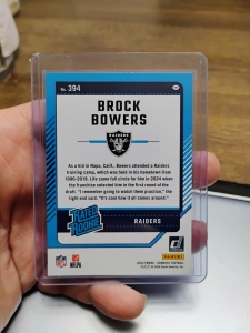 Secondary image for the 2024 Donruss Football #394, Brock Bowers Rated Rookie, Raiders  Auction Item
