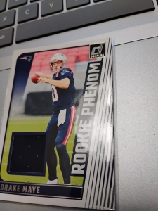 Secondary image for the 2024 Donruss Rookie Phenom Patch #RPJ-DMA, Drake Maye VG Auction Item